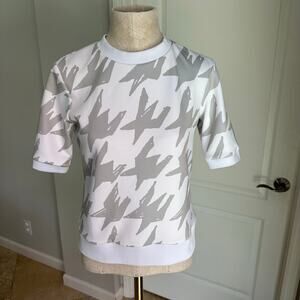 Foray Golf Women's Houndstooth Layering Short Sleeve Sweatshirt